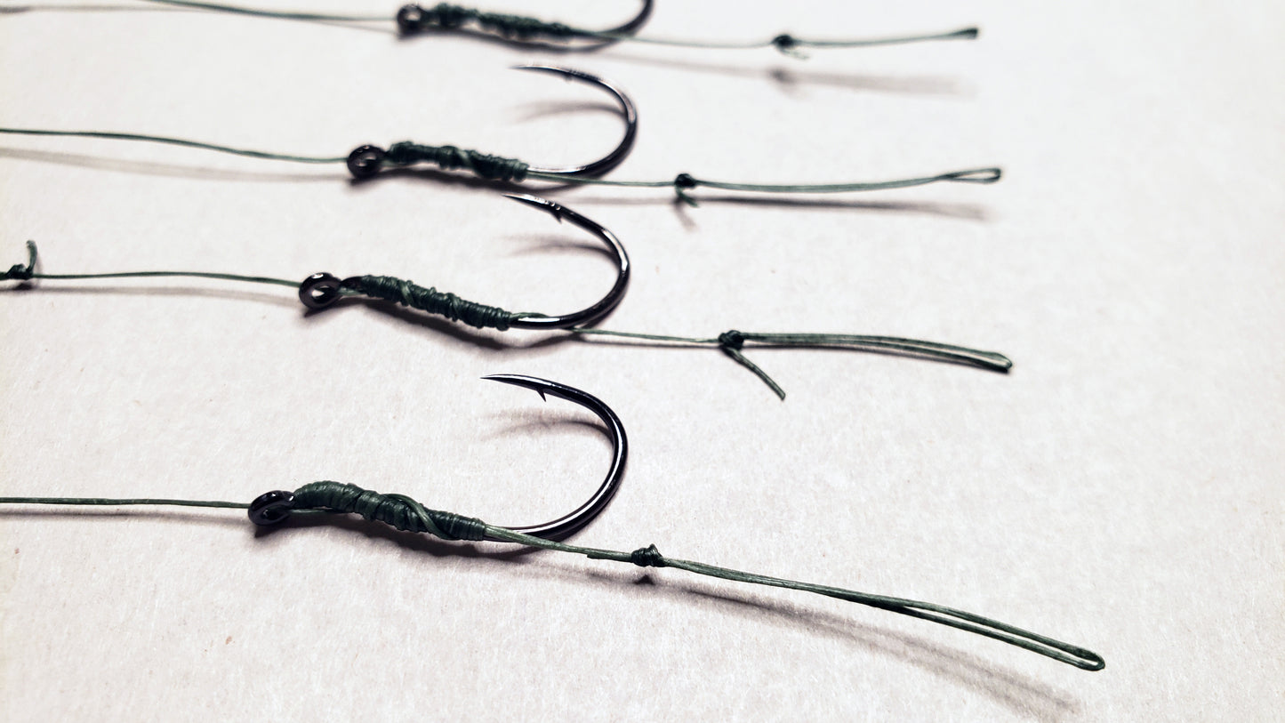 Hair Rig Hook Links with Rig Keeper - Hand Tied