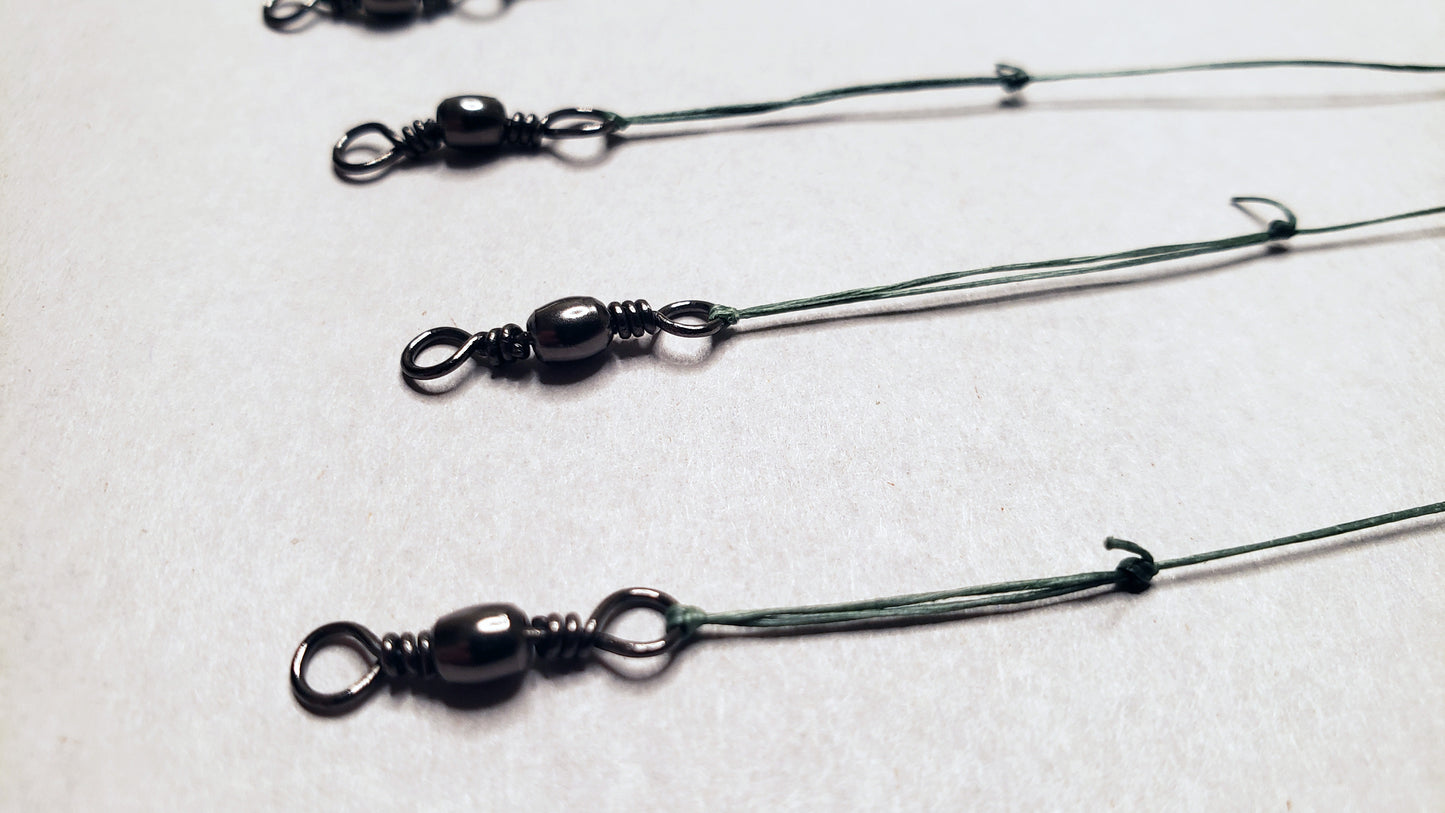 Hair Rig Hook Links with Rig Keeper - Hand Tied