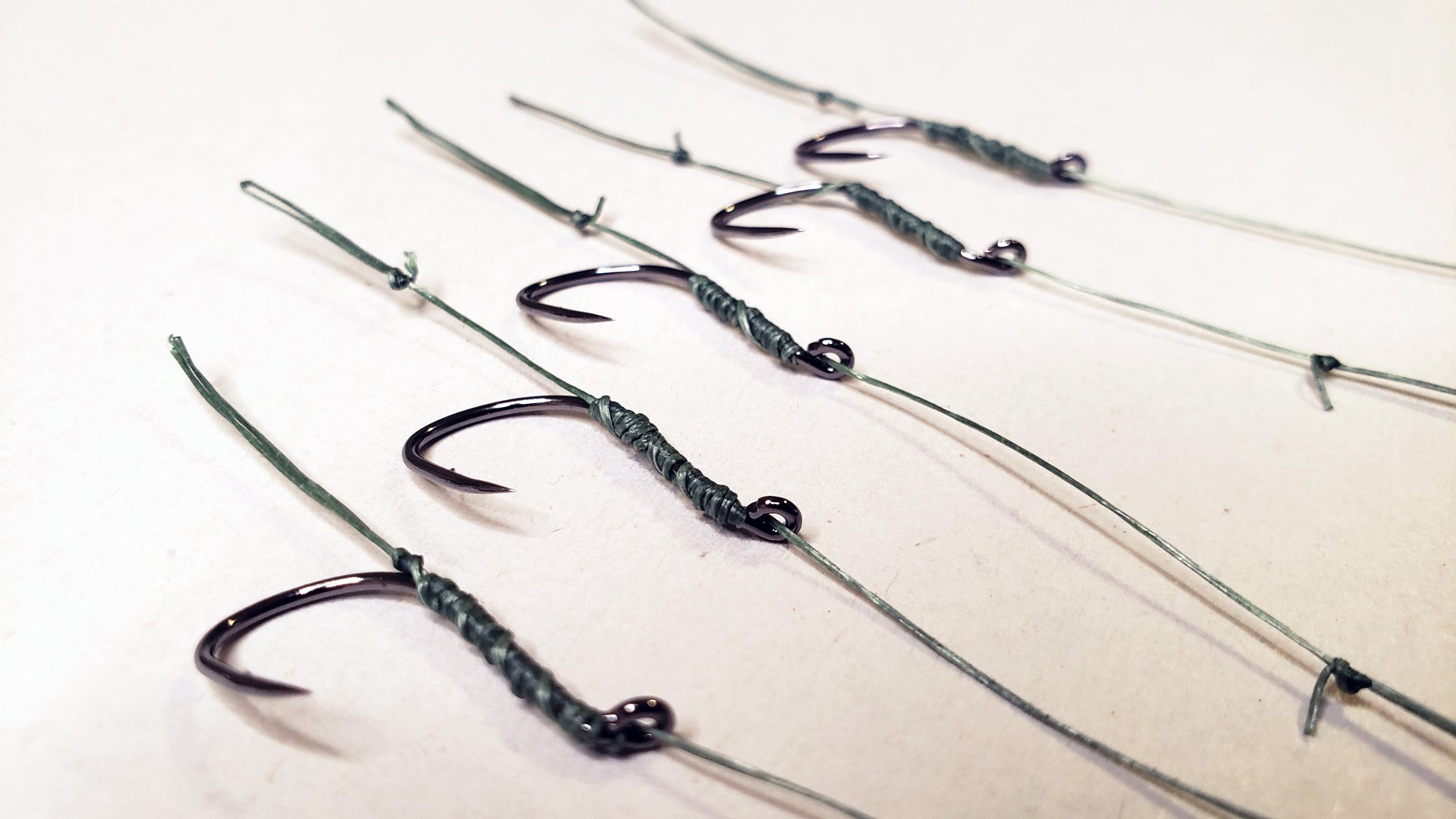 Hair Rig Hook Links with Rig Keeper - Hand Tied